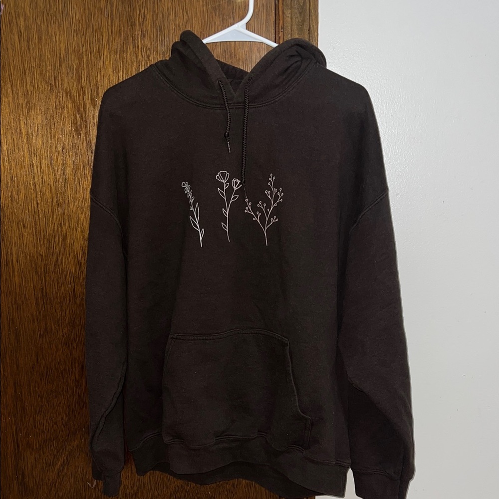 Floral Brown Hoodie